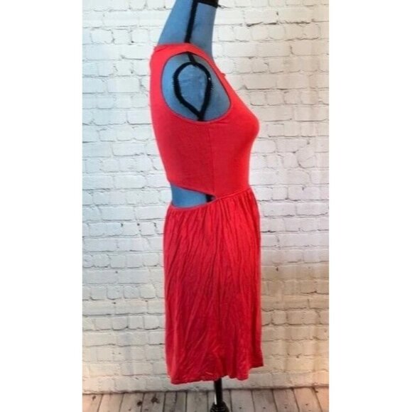 Delia’s Dress Coral Crew Sleeveless Lower Back Cutout XS - Picture 3 of 4